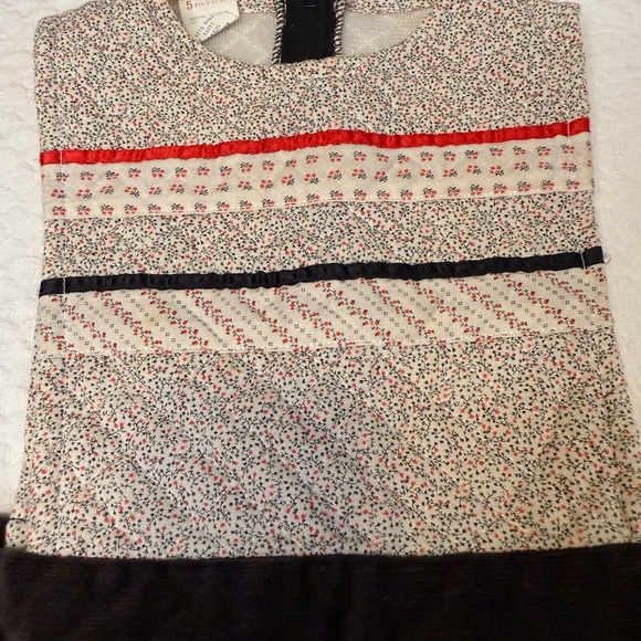 Vintage Quilted Corduroy Sears Little Girls Jumper Dress Size 5 - Picture 3 of 6